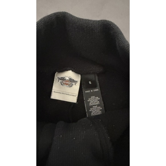 Harley-Davidson Sweatpants Womens Small Black Flare Lounge Graphic Y2K 2000s - Picture 4 of 16